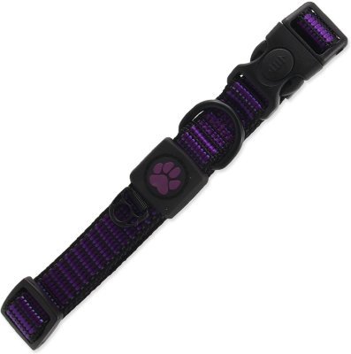 Obojek Active Dog Strong M fialový 2x34-49cm