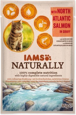 Kapsička IAMS Naturally Adult losos v omáčce 85g