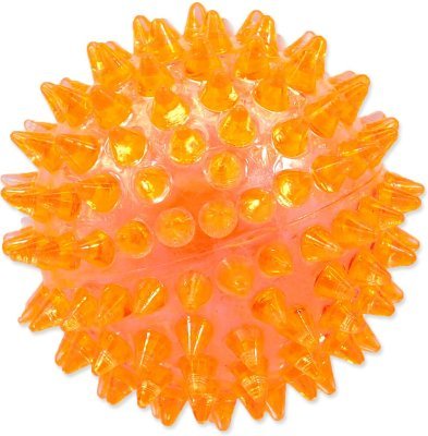 Hračka Dog Fantasy míček pískací oranžový 6cm