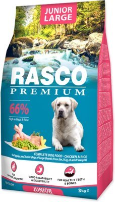 Krmivo Rasco Premium Junior Large kuře s rýží 3kg