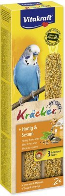Tyčinky Vitakraft Kracker andulka, s medem a sezamem 2ks