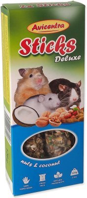 Tyčinka Avicentra Deluxe malý hlodavec, s ořechy a kokosem 2ks