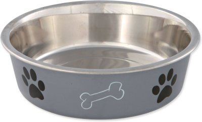 Miska Trixie nerezová, plastový povrch 21cm 1400ml