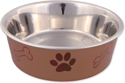 Miska Trixie nerezová plastový povrch 14cm 400ml