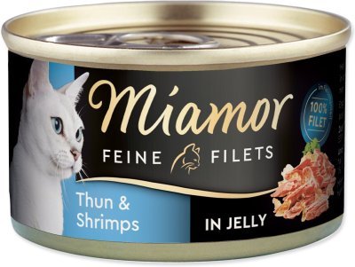 Konzerva Miamor Feine Filets Adult tuňák s krevetami v želé 100g