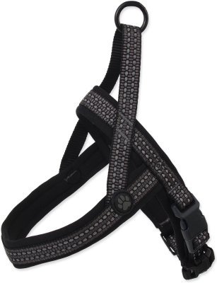 Postroj Active Dog Neoprene S/M šedý 2x52-60cm