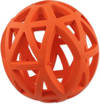 Hračka Dog Fantasy míček děrovaný oranžový 12,5cm