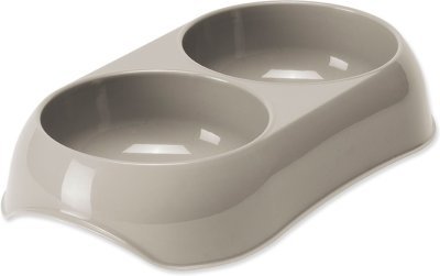 Dvojmiska Magic Cat plast šedá 2x200ml