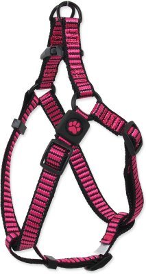 Postroj Active Dog Premium M růžový 2x53-77cm