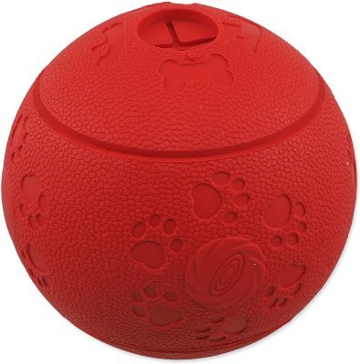 Hračka Dog Fantasy míček na pamlsky červený 11cm