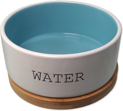 Miska Dog Fantasy keramická WATER bílá/modrá s podtáckem 16x6,5cm, 850ml