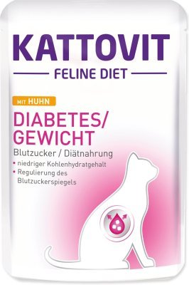 Kapsička Kattovit Diabetes/Gewicht kuře 85g