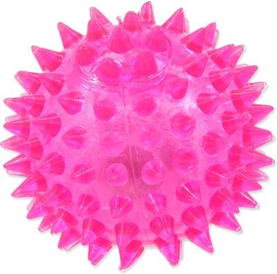 Hračka Dog Fantasy míček LED růžový 6cm
