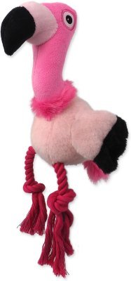 Hračka Dog Fantasy Silent Squeak plameňák růžový 27cm