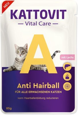 Kapsička Kattovit Vital Care Anti Hairball losos 85g