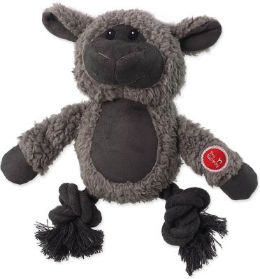 Hračka Dog Fantasy Snuggle mix zvířat s uzly a pískátkem 21cm