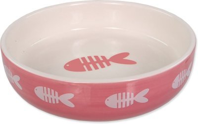 Miska Magic Cat keramická potisk ryba růžová13x4cm 260ml