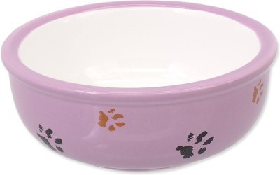 Miska Magic Cat keramická kočicí tlapka fialová 13x5cm 330ml