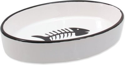 Miska Magic Cat keramická ovál s rybkou 16x11x3cm