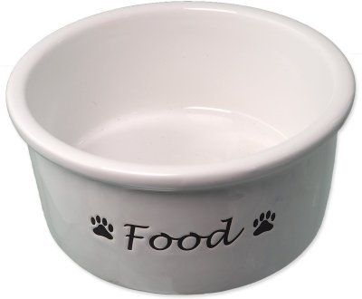 Miska Dog Fantasy keramická bílá Food 15x7cm, 600ml