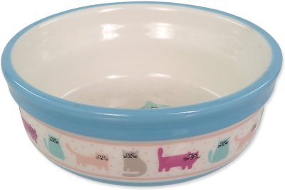 Miska Magic Cat keramická barevné kočky bílá 12,5x5cm 300ml