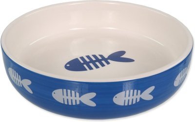 Miska Magic Cat keramická potisk ryba modrá 13x4cm 260ml