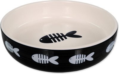 Miska Magic Cat keramická potisk ryba černá 13x4cm 260ml