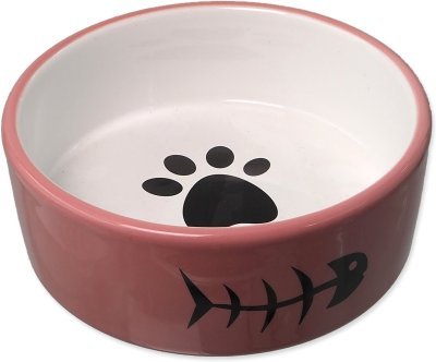 Miska Magic Cat keramická růžová/bílá 12,5x4,5cm 350ml