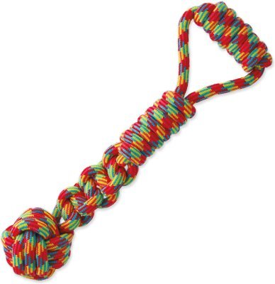 Hračka Dog Fantasy přetahovadlo madlo a míč 37cm