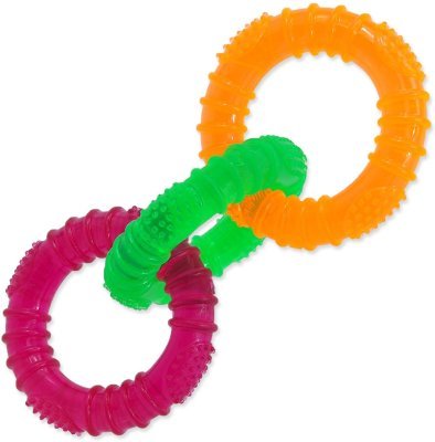 Hračka Dog Fantasy 3 kruhy gumové barevné 16cm