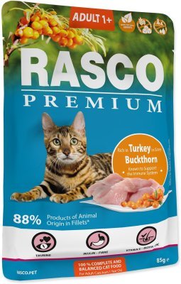 Kapsička Rasco Premium Adult krůta s rakytníkem 85g