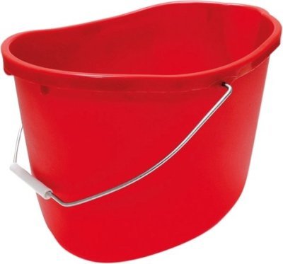 Vědro oválné, plastové - červené 15l