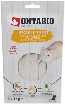 Pochoutka Ontario lízací kuře + multivitamin 5x14g