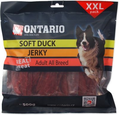 Pochoutka Ontario kachna, měkké sušené kousky 500g
