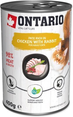 Konzerva Ontario kuře a králík, paté 400g