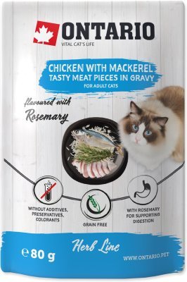 Kapsička Ontario kuře a makrela v omáčce 80g