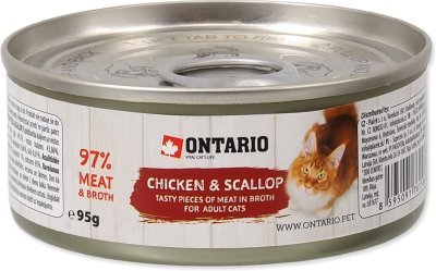 Konzerva Ontario kuřecí kousky a mušle 95g