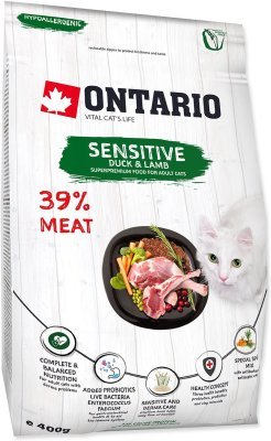 Krmivo Ontario Cat Sensitive/Derma 0,4kg