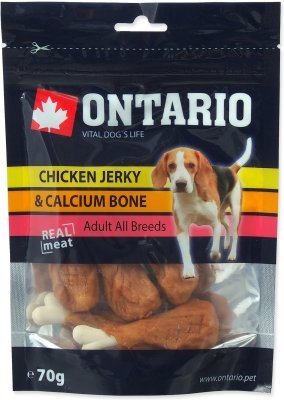 Pochoutka Ontario kuřecím obalená vápníková kost 70g