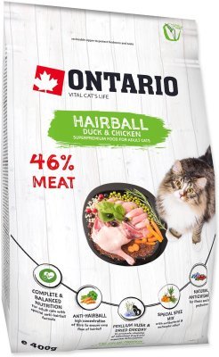 Krmivo Ontario Cat Hairball 0,4kg