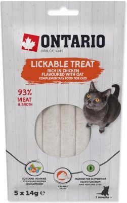 Pochoutka Ontario lízací kuře + oves 5x14g