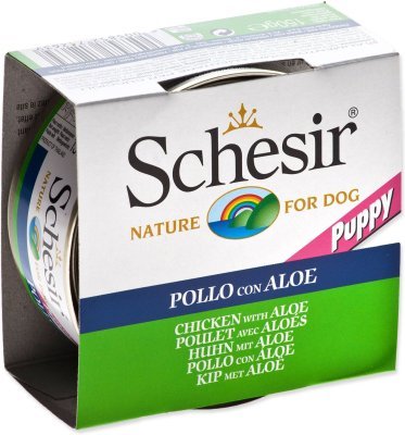 Konzerva SCHESIR Puppy kuře s Aloe 150g