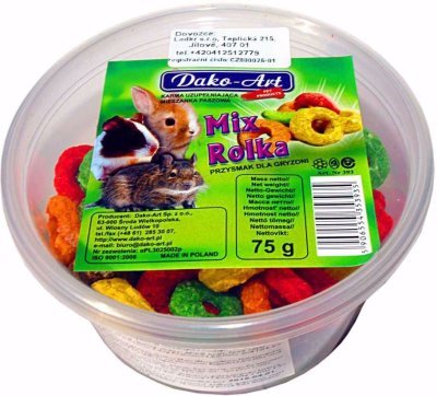 Extrudovaná kolečka hlodavec Dako 75 g