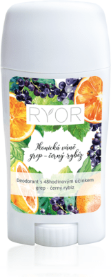 RYOR Deodorant s 48hodinovým účinkem grep - černý rybíz + dáreček 3 vzorečky zdarma