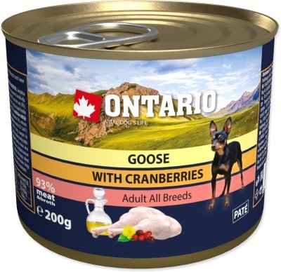 Konzerva Ontario husa s brusinkami 200g