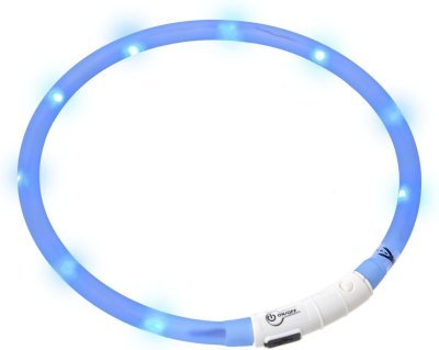 Karlie Visiolight svíticí LED obojek pro psy 70cm modrý