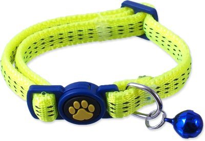 Obojek Magic Cat Nylon XS žlutý 1x19-31cm