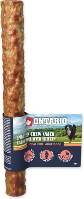 Pochoutka Ontario Protein kuře, žvýkací rolka velká 25,4cm