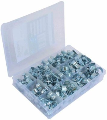 Hadicové spony mini, průměr 8-18 mm, sada 135 ks ASTA A-TC018
