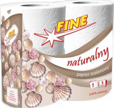 Toaletní papír Fine 3 vrstvý 4 ks natural